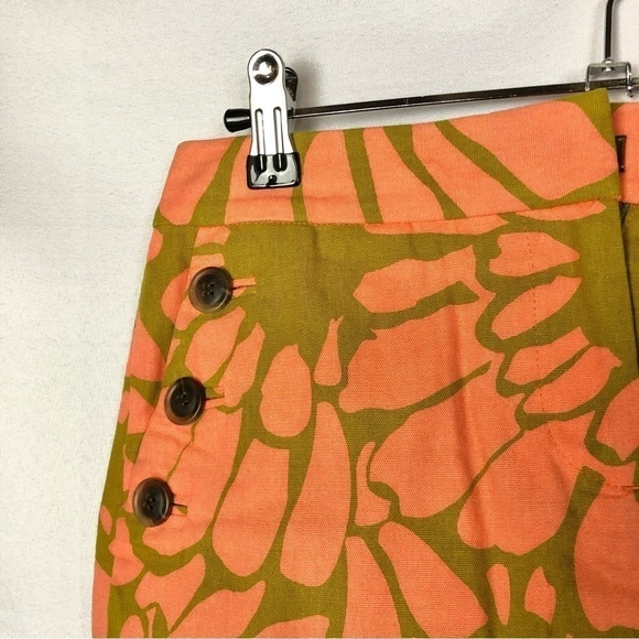 J. Crew Pink Orange Sunburst Floral Mini Skirt 2 - Picture 3 of 4